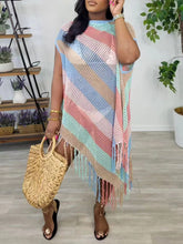 Indiebeautie Stripe Fringe Knit Dress
